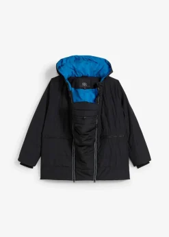 bonprix Bekleidung·Blazer|Umstandsmode^3 in 1 Umstandsjacke mit Trageeinsatz und Reflektoren schwarz/atlantikblau