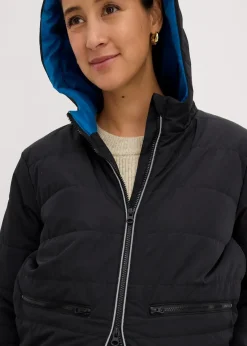 bonprix Bekleidung·Blazer|Umstandsmode^3 in 1 Umstandsjacke mit Trageeinsatz und Reflektoren schwarz/atlantikblau