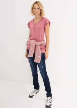 bonprix Bekleidung·Blazer|Umstandsmode^2 in 1 Umstandsshirt und Stillshirt aus nachhaltiger Viskose softbeere