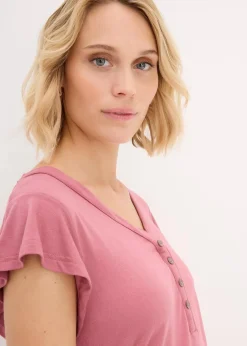 bonprix Bekleidung·Blazer|Umstandsmode^2 in 1 Umstandsshirt und Stillshirt aus nachhaltiger Viskose softbeere