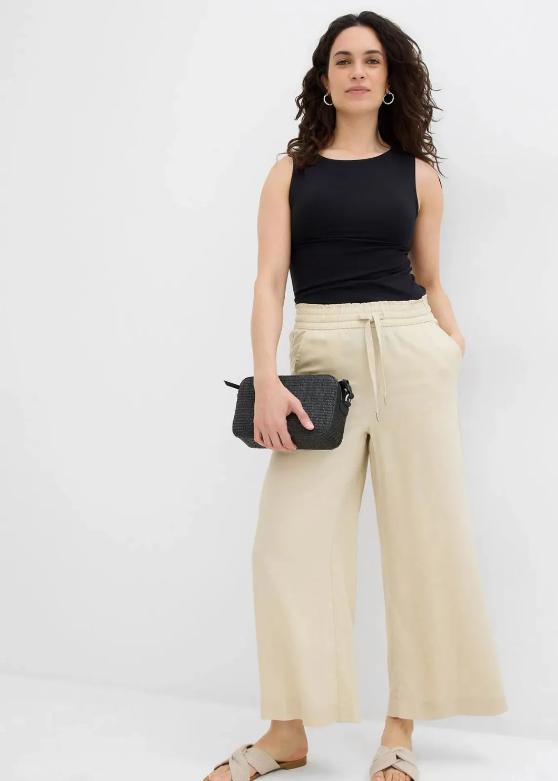 bonprix Hosen|Bekleidung·Kleider^7/8- Schlupfhose aus Lyocell hellsand