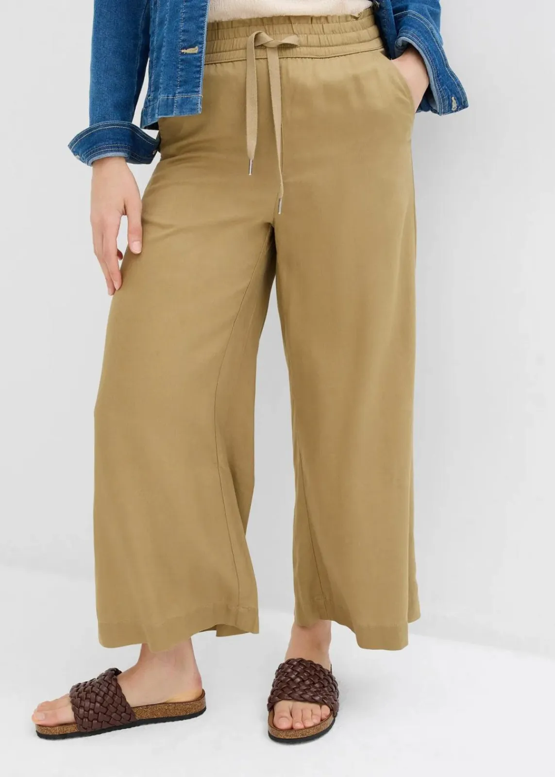 bonprix Bekleidung·Kleider|Hosen^7/8- Schlupfhose aus Lyocell khakibraun