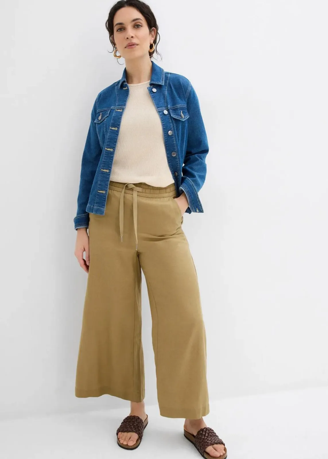 bonprix Bekleidung·Kleider|Hosen^7/8- Schlupfhose aus Lyocell khakibraun