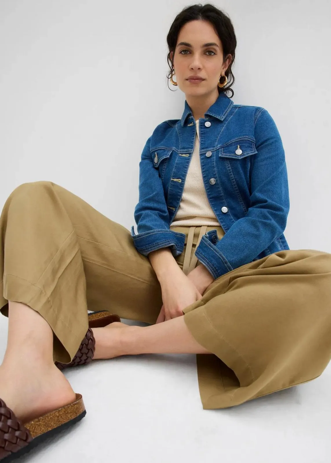 bonprix Bekleidung·Kleider|Hosen^7/8- Schlupfhose aus Lyocell khakibraun