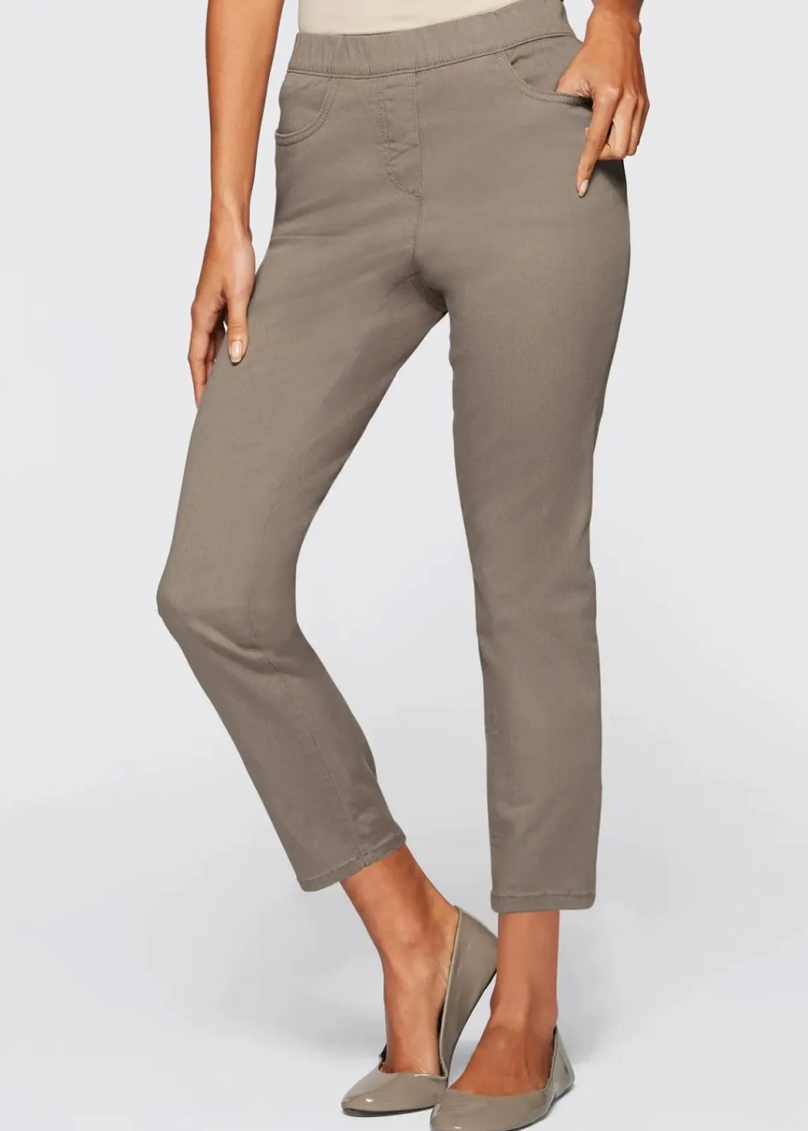 bonprix Hosen|Bekleidung·Kleider^7/8 Schlupfhose mit Stretch taupe