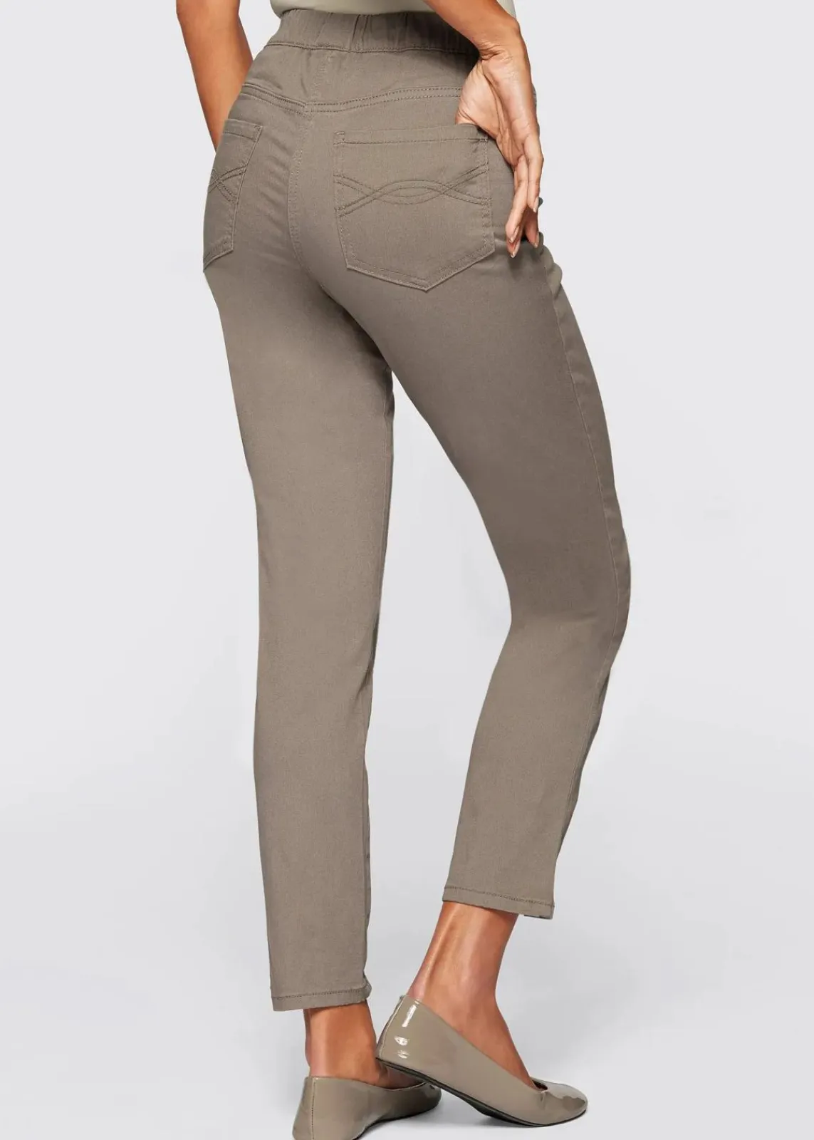 bonprix Hosen|Bekleidung·Kleider^7/8 Schlupfhose mit Stretch taupe