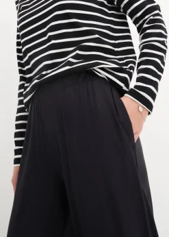 bonprix Bekleidung·Blusen & Tuniken|Bekleidung·Kleider^7/8- Shirthose, High-Waist, 2er-Pack schwarz/schwarz