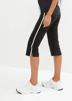 bonprix Basics|Sportbekleidung^3/4 Sporthose schwarz gestreift