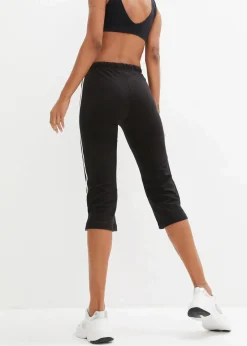 bonprix Basics|Sportbekleidung^3/4 Sporthose schwarz gestreift