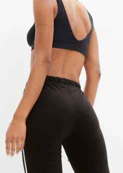 bonprix Basics|Sportbekleidung^3/4 Sporthose schwarz gestreift