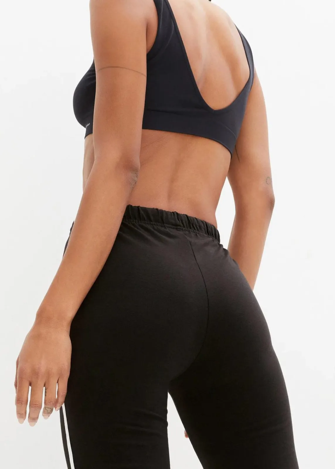 bonprix Basics|Sportbekleidung^3/4 Sporthose schwarz gestreift