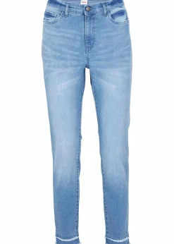 bonprix Bekleidung·Shirts & Tops|Jeans^7/8 Ultra-Soft-Jeans hellblau denim used