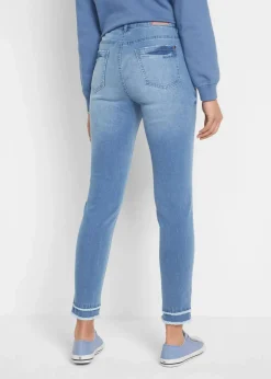 bonprix Bekleidung·Shirts & Tops|Jeans^7/8 Ultra-Soft-Jeans hellblau denim used