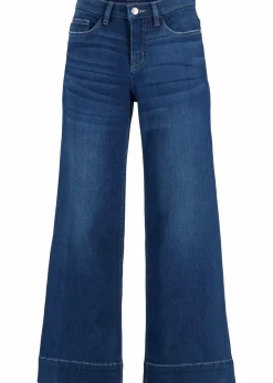 bonprix Bekleidung·Shirts & Tops|Jeans^7/8 Ultra-Soft-Jeans, Culotte blau used