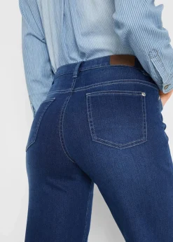 bonprix Bekleidung·Shirts & Tops|Jeans^7/8 Ultra-Soft-Jeans, Culotte blau used