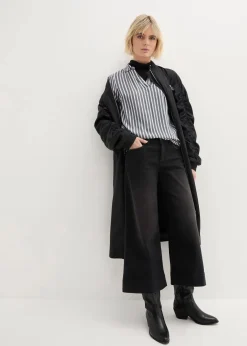 bonprix Jeans|Bekleidung·Shirts & Tops^7/8 Ultra-Soft-Jeans, Culotte schwarz denim used