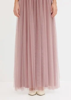 bonprix Kleider|Festliche Mode^Abendkleid aus zartem Tüll mit Paillettenstickerei rosenholz