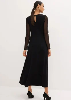 bonprix Bekleidung·Pullover & Strickjacken|Kleider^Abendkleid mit Spitze schwarz