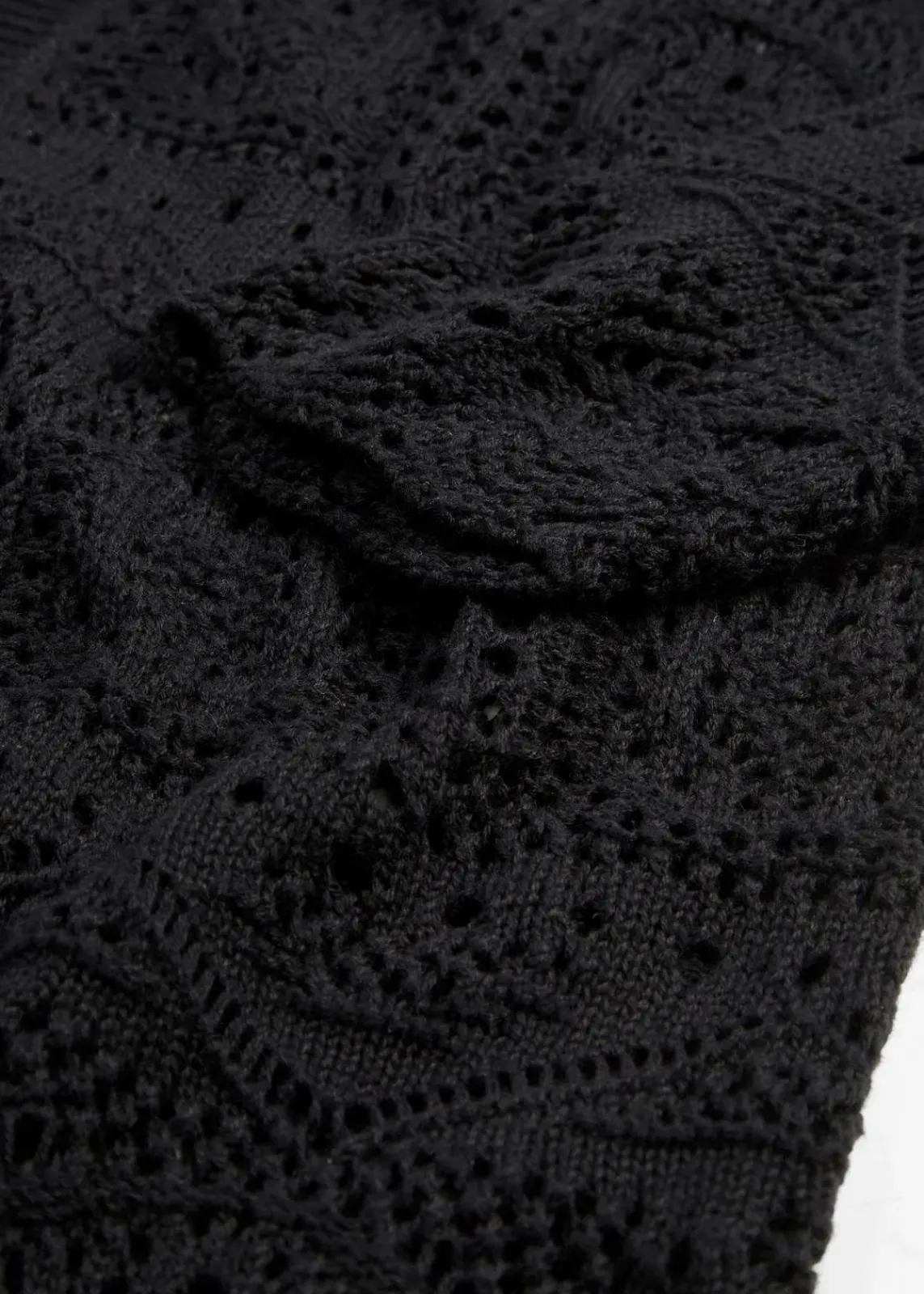 bonprix Pullover & Strickjacken|Bekleidung·Jeans^Ajour Longstrickjacke schwarz