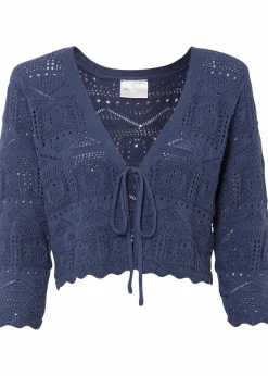 bonprix Bekleidung·Umstandsmode|Strickmode^Ajour-Bolero indigo
