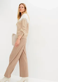 bonprix Pullover & Strickjacken|Strickmode^Ajour-Pullover beige