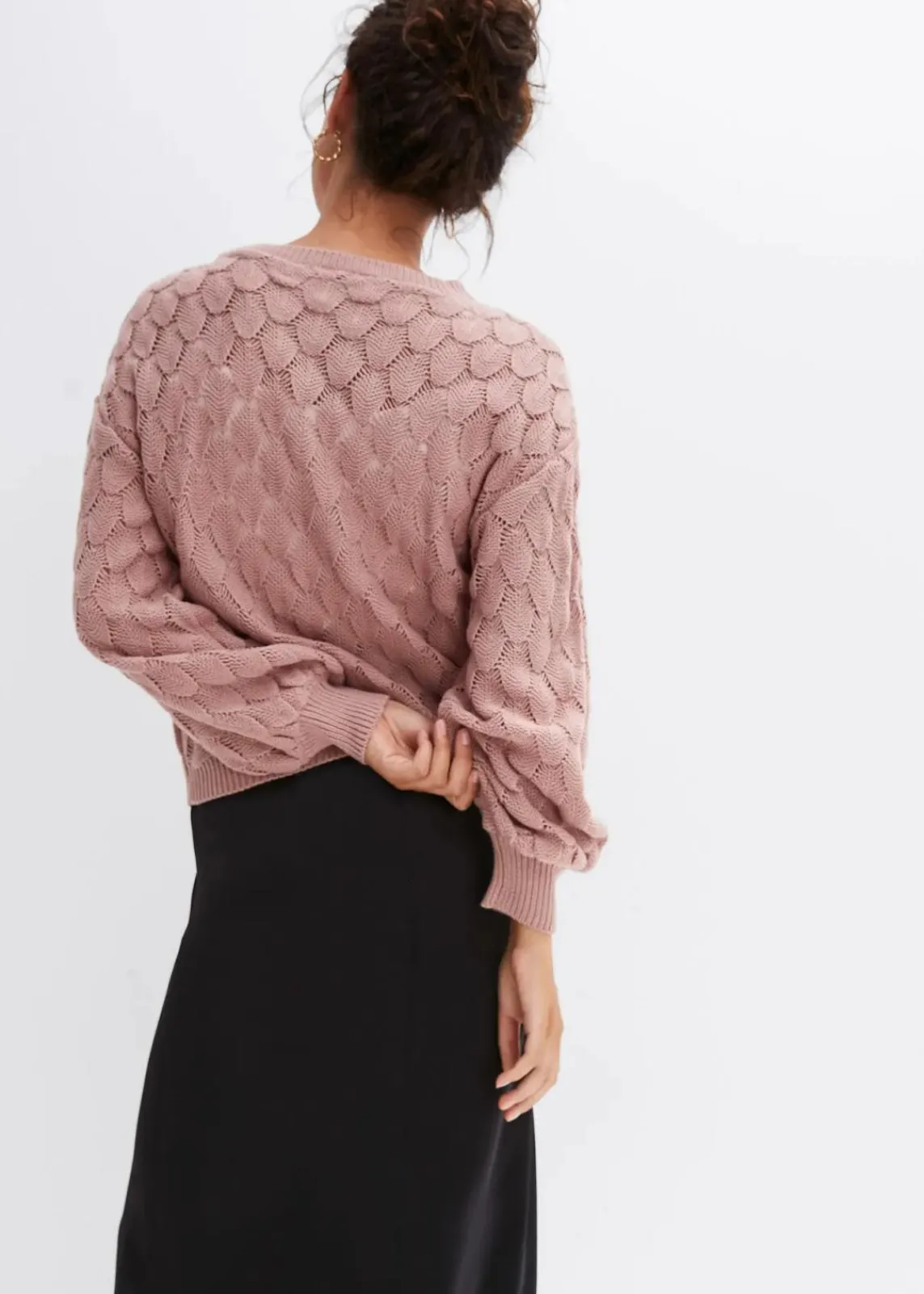 bonprix Bekleidung·Umstandsmode|Strickmode^Ajour-Pullover rosenholz