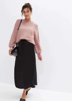 bonprix Bekleidung·Umstandsmode|Strickmode^Ajour-Pullover rosenholz