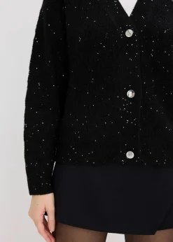 bonprix Pullover & Strickjacken|Strickmode^Ajour-Strickjacke schwarz
