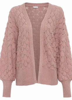 bonprix Bekleidung·Umstandsmode|Strickmode^Ajour-Strickjacke rosenholz