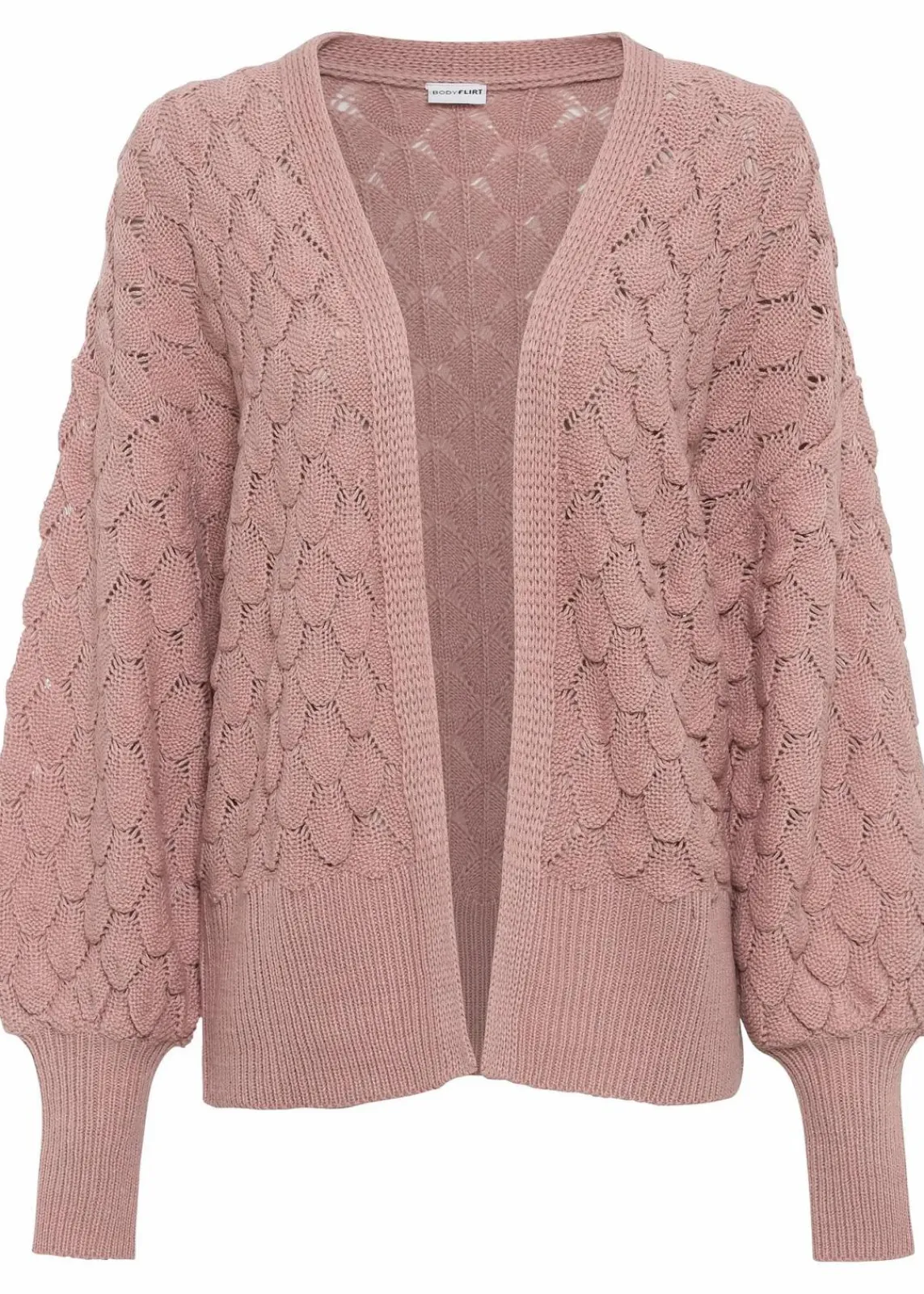 bonprix Bekleidung·Umstandsmode|Strickmode^Ajour-Strickjacke rosenholz