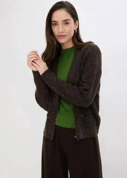 bonprix Bekleidung·Umstandsmode|Bekleidung·Jeans^Ajour-Strickjacke dunkelbraun