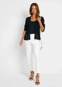 bonprix Bekleidung·Umstandsmode|Strickmode^Ajour-Strickjacke schwarz