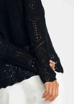 bonprix Bekleidung·Umstandsmode|Strickmode^Ajour-Strickjacke schwarz