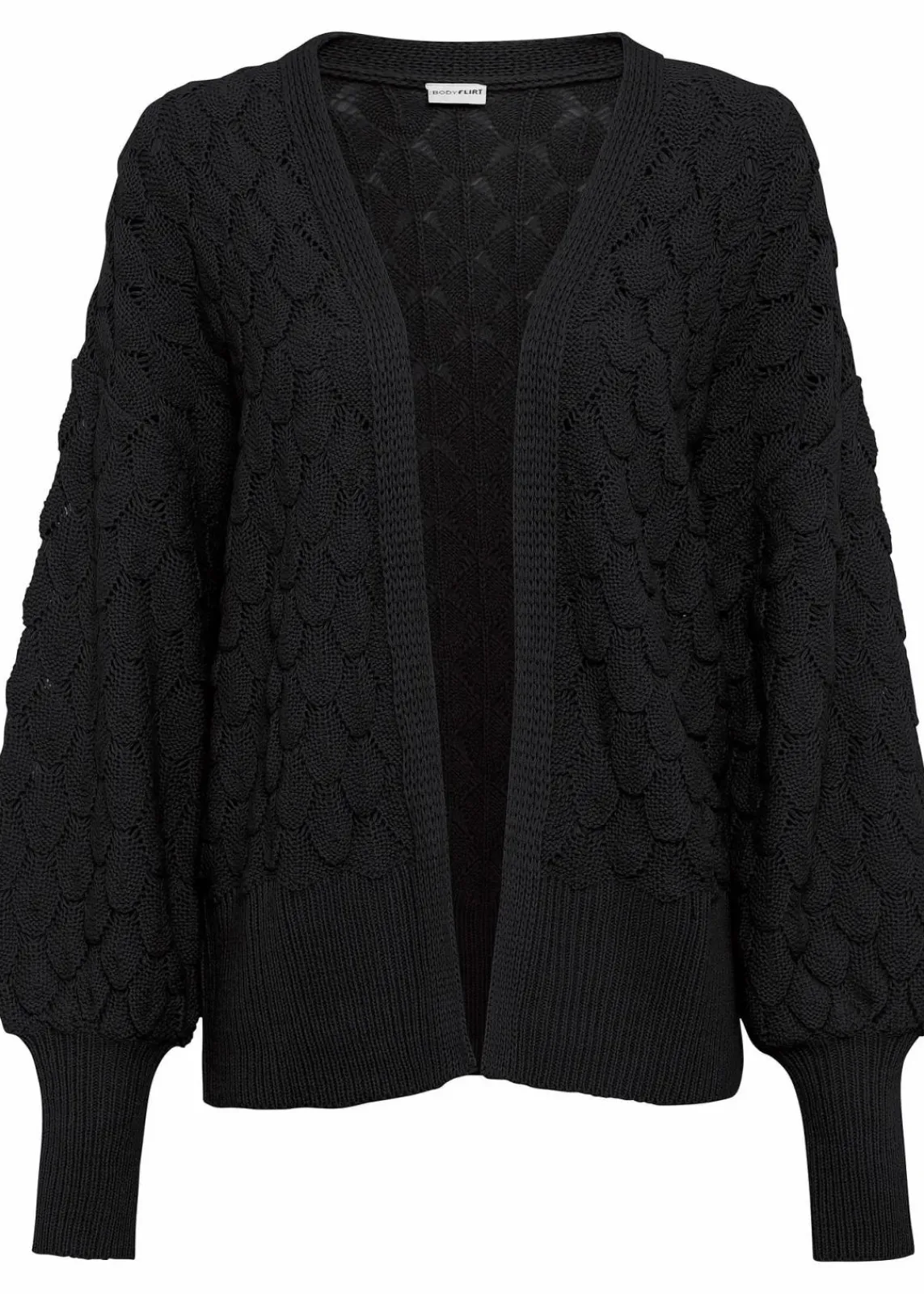 bonprix Bekleidung·Umstandsmode|Strickmode^Ajour-Strickjacke schwarz