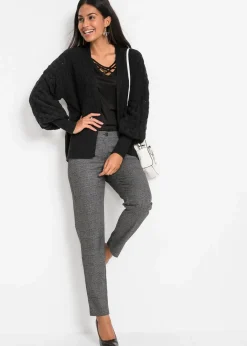 bonprix Bekleidung·Umstandsmode|Strickmode^Ajour-Strickjacke schwarz