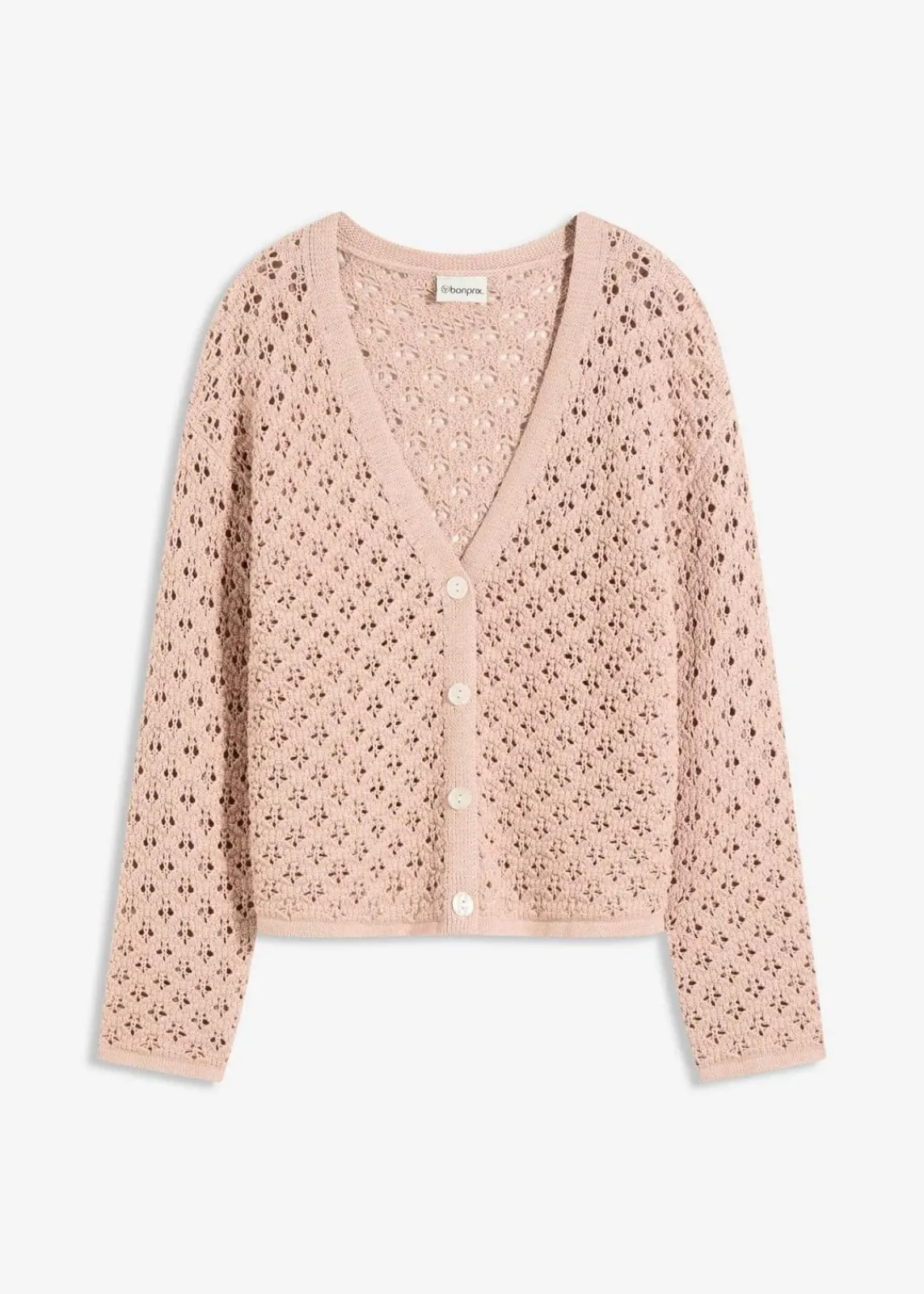 bonprix Bekleidung·Umstandsmode|Pullover & Strickjacken^Ajour-Strickjacke mattbeige