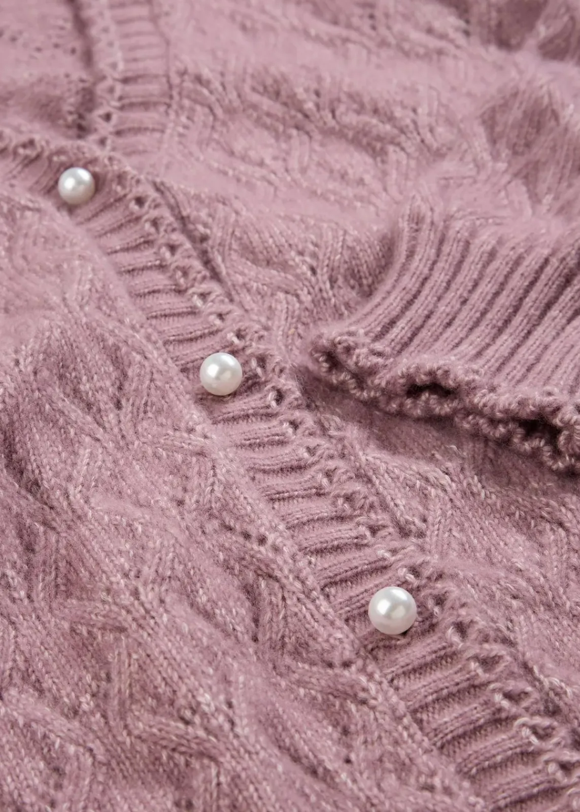 bonprix Bekleidung·Umstandsmode|Bekleidung·Jeans^Ajour-Strickjacke mit Wolle matt violett