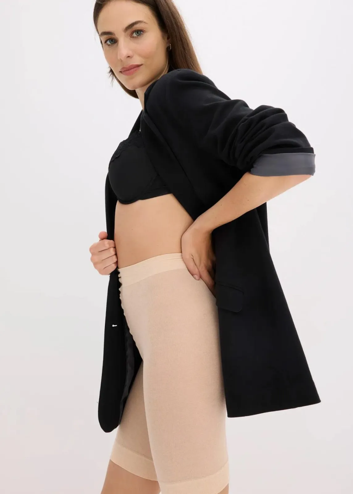 bonprix Bekleidung·Kleider|Hosen^Anti-Scheuer Radler 50 DEN beige