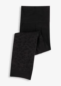 bonprix Bekleidung·Kleider|Hosen^Anti-Scheuer Radler mit Komfortbund 50 DEN schwarz leo