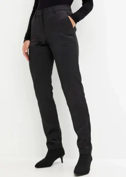 bonprix Kurzgrößen|Bekleidung·Kleider^Anzughose aus feinem Satin schwarz