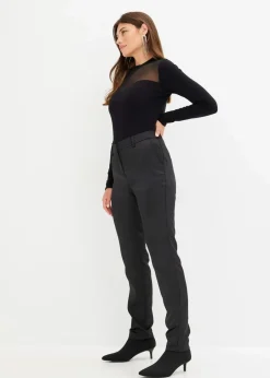 bonprix Kurzgrößen|Bekleidung·Kleider^Anzughose aus feinem Satin schwarz