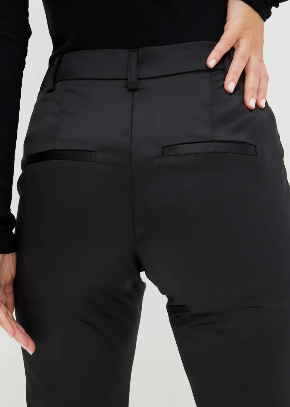 bonprix Kurzgrößen|Bekleidung·Kleider^Anzughose aus feinem Satin schwarz