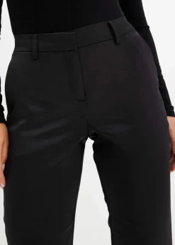 bonprix Kurzgrößen|Bekleidung·Kleider^Anzughose aus feinem Satin schwarz