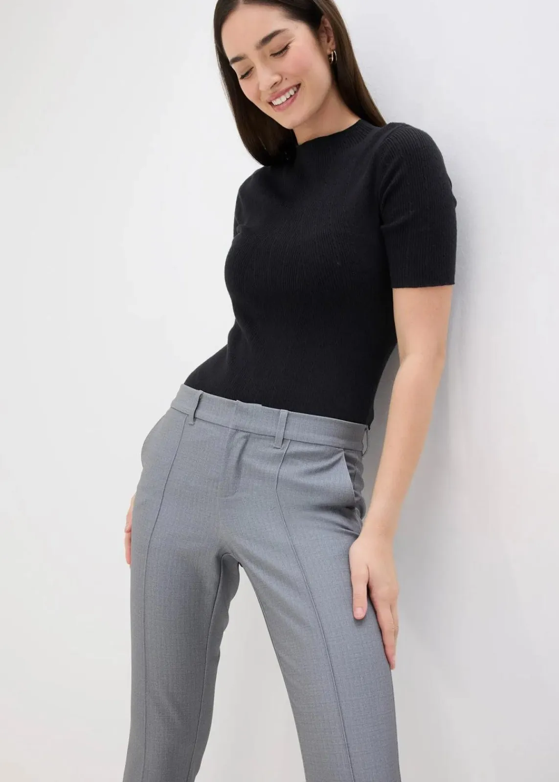 bpc bonprix collection Bekleidung·Kleider|Hosen^Anzugshose grau meliert