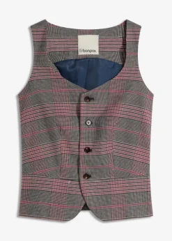 bonprix Bekleidung·Hosen|Jacken & Mäntel^Anzugweste braun/beige kariert