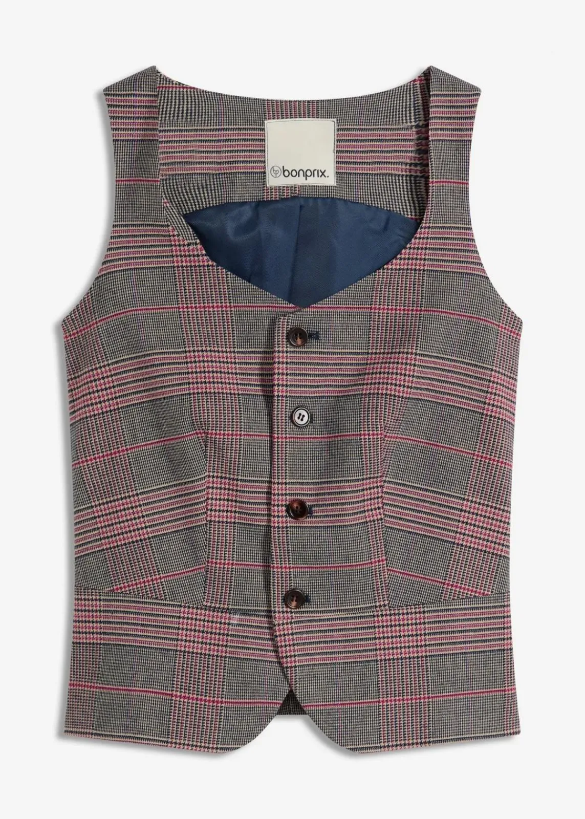 bonprix Bekleidung·Hosen|Jacken & Mäntel^Anzugweste braun/beige kariert