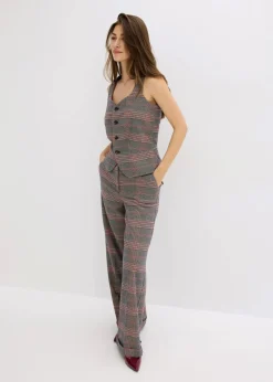 bonprix Bekleidung·Hosen|Jacken & Mäntel^Anzugweste braun/beige kariert