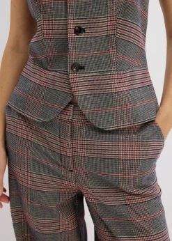 bonprix Bekleidung·Hosen|Jacken & Mäntel^Anzugweste braun/beige kariert