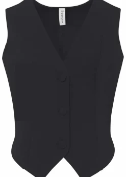 bonprix Jacken & Mäntel^Anzugweste aus fester Interlock-Qualität schwarz