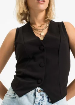 bonprix Jacken & Mäntel^Anzugweste aus fester Interlock-Qualität schwarz